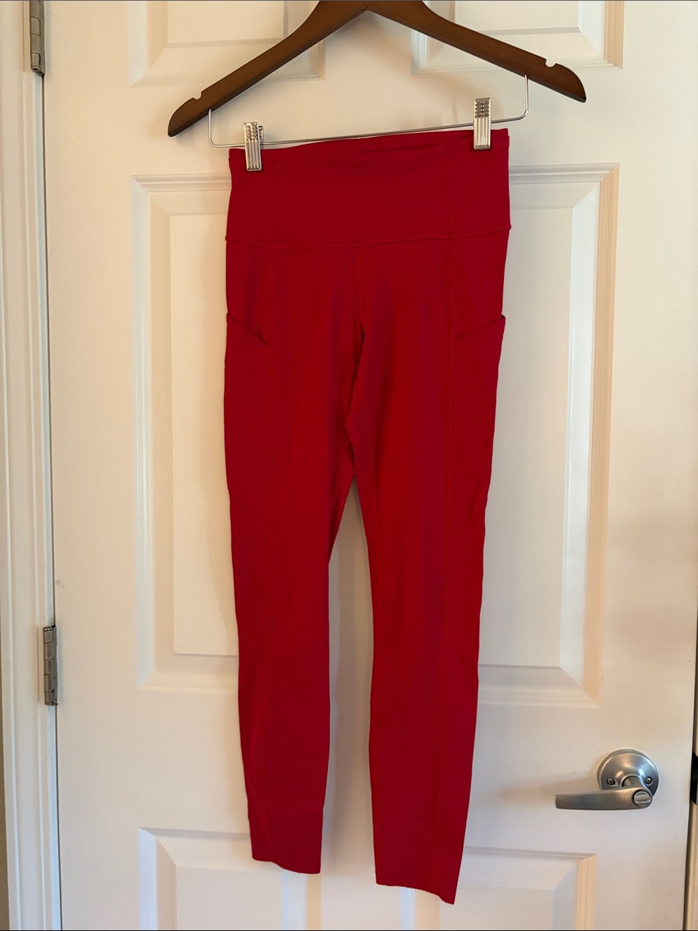 lululemon Fast and Free  Red High-Rise Pocket Leggings
